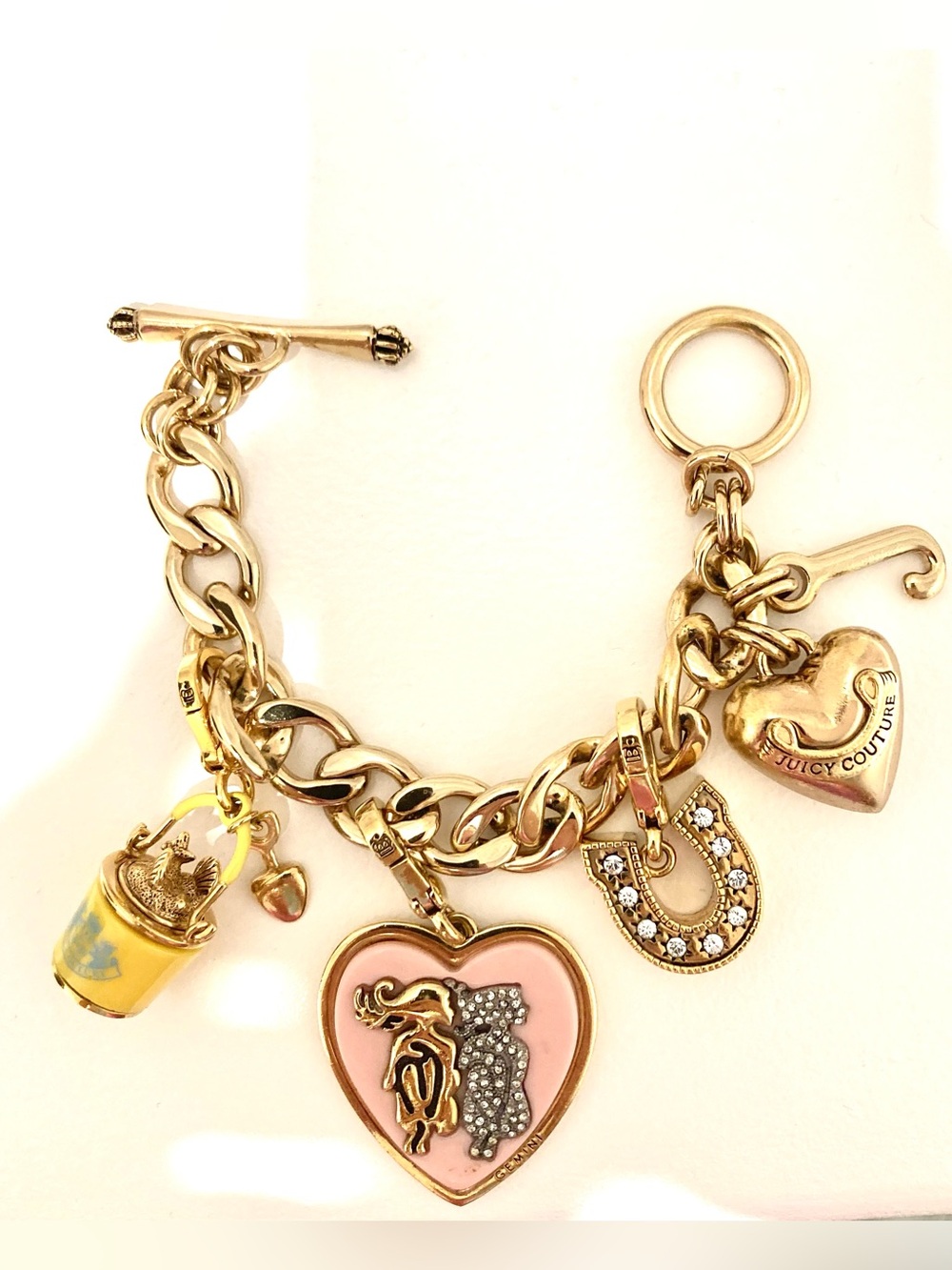 ✨RARE✨ JUICY Couture Heavy Heart J Charm Bracelet-Collector’s Item✨